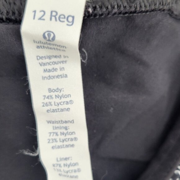 Lululemon Lost In Pace Skirt Air Time White Black Size 12 - Picture 7 of 8